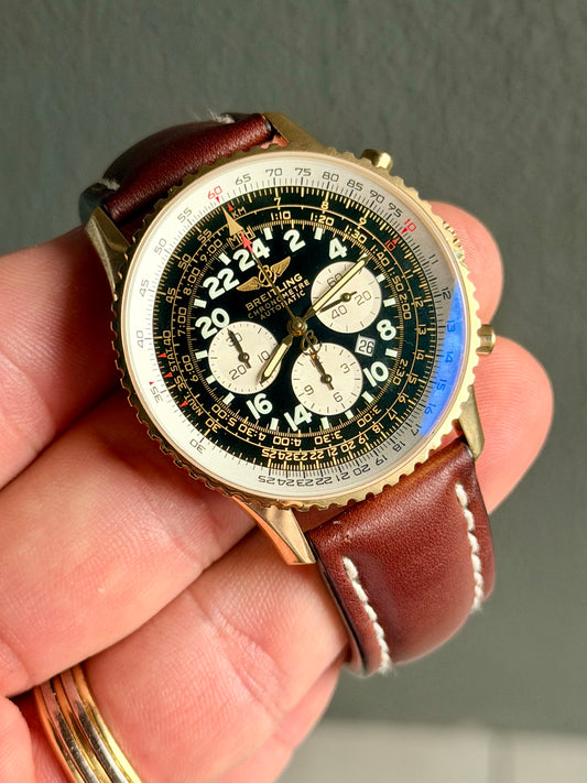 Circa 2007 Breitling Navitimer Cosmonaute | K22322 | 18k Gold | Fresh Service