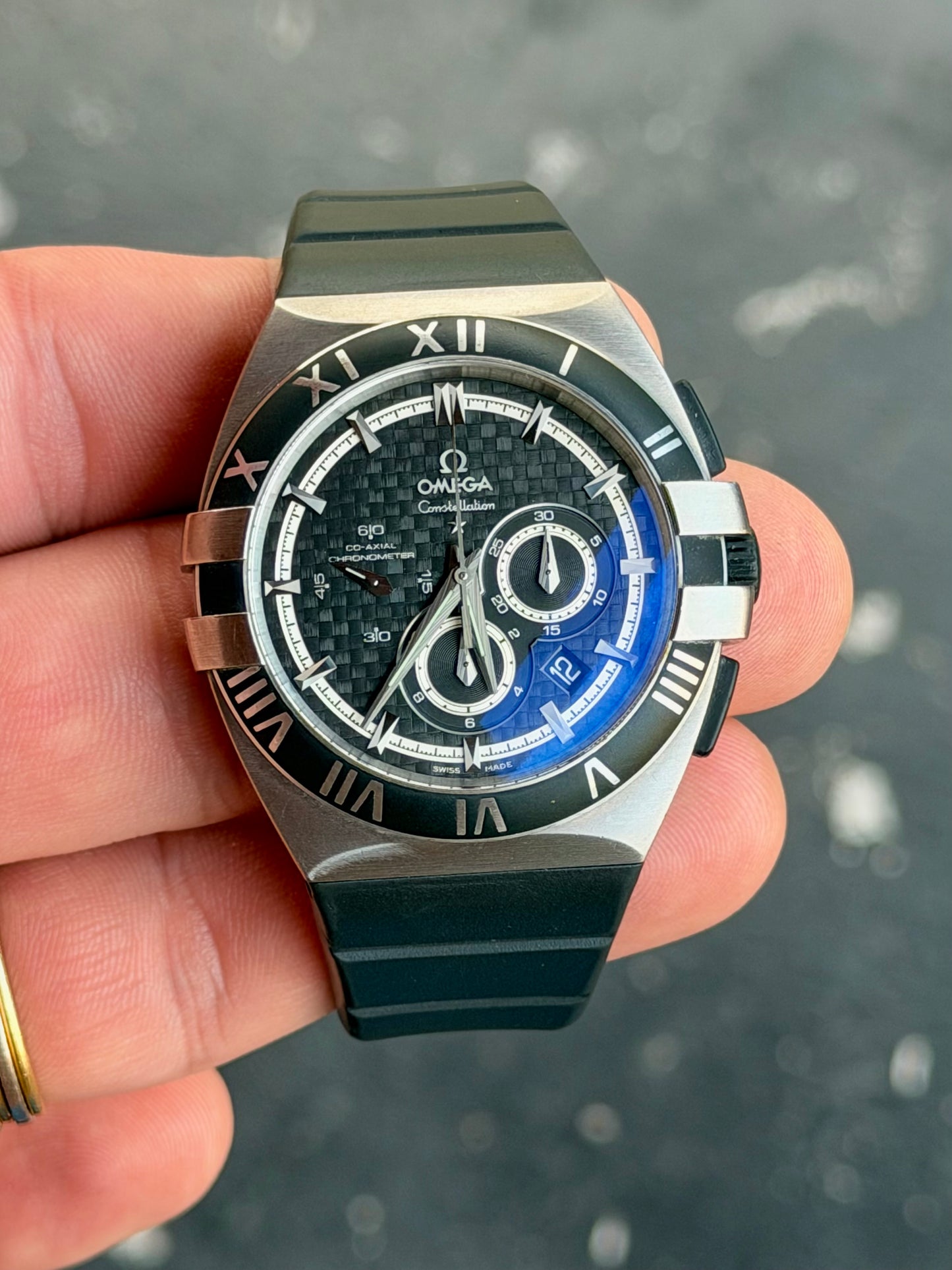2008 Omega Constellation Double Eagle Co-Axial Chronograph | Mission Hills World Cup | 41mm Titanium | Full Set