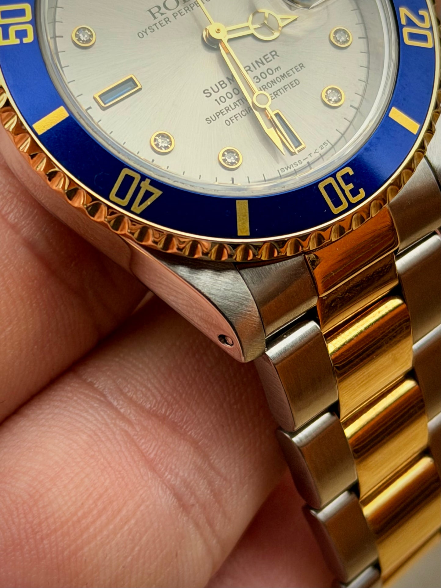 Rolex Submariner Date 16613 “Silver Serti / Sultan” – 1996