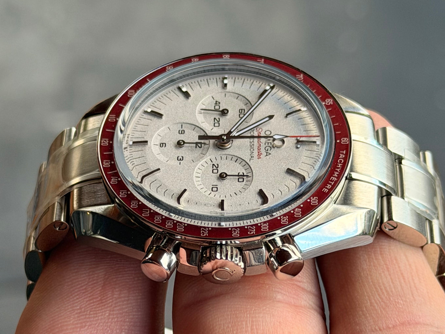 2021 Omega Speedmaster Tokyo “Rising Sun” | White Dial Red Bezel | Full Set