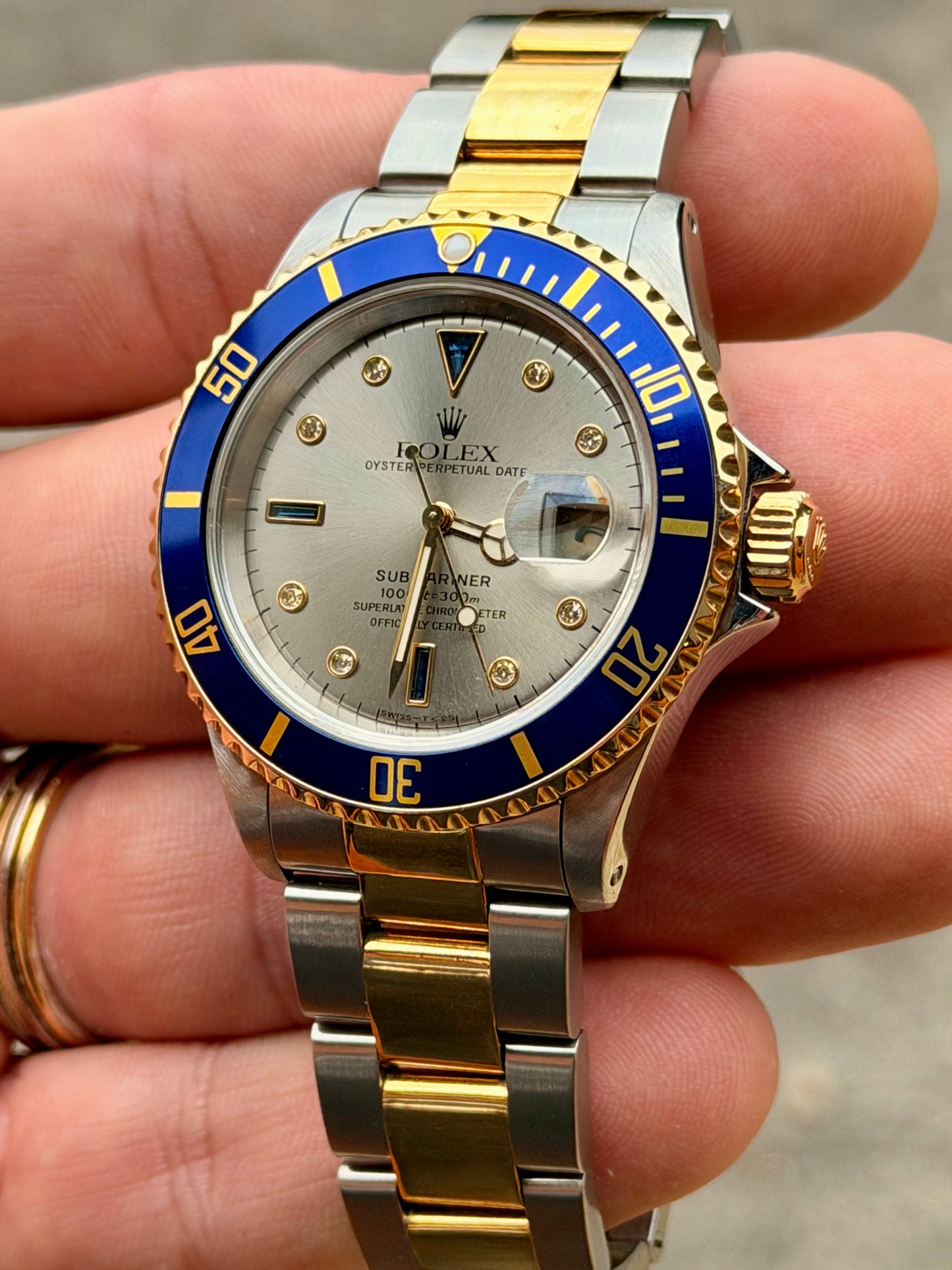 Rolex Submariner Date 16613 “Silver Serti / Sultan” – 1996