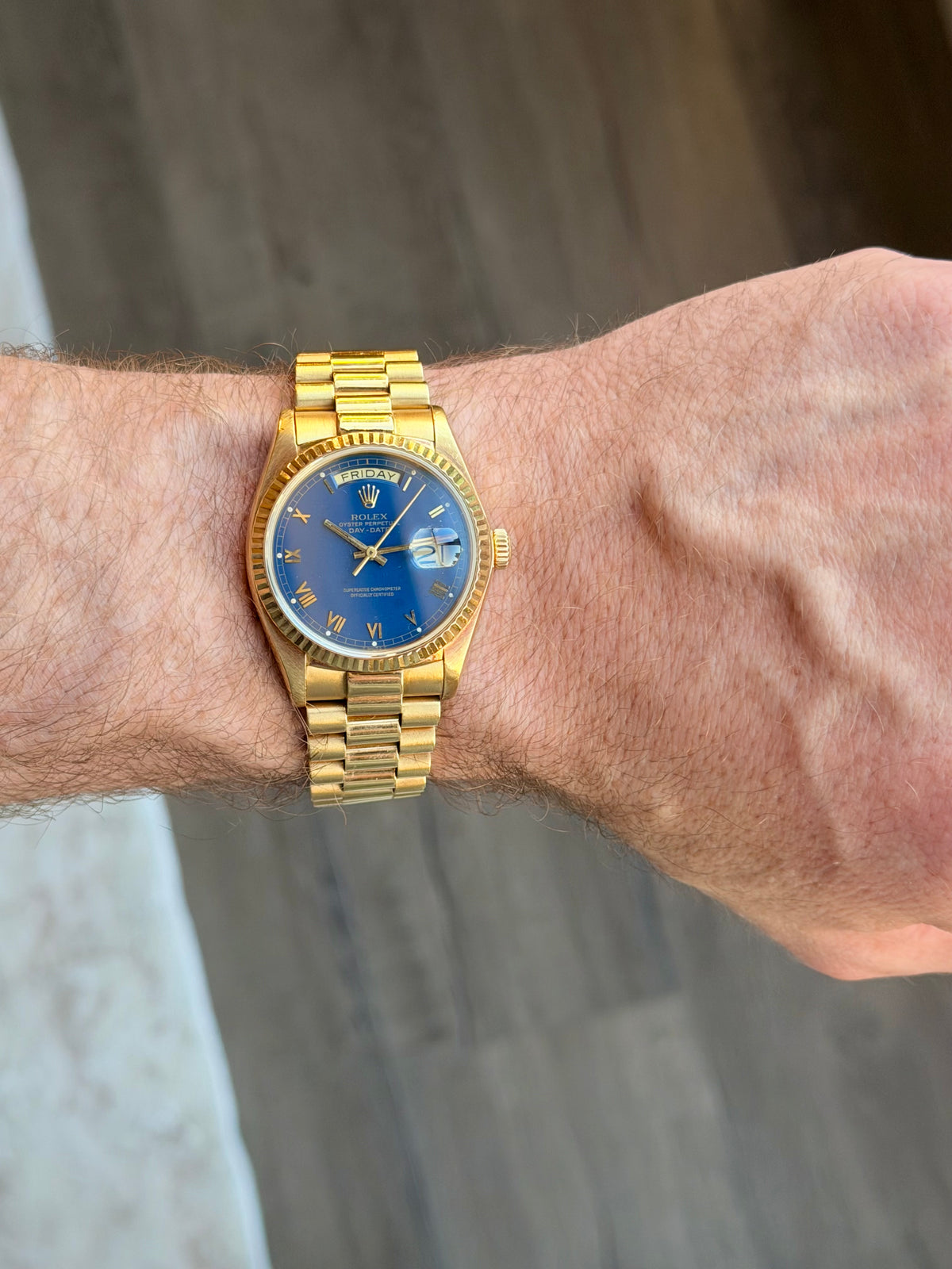 1983 Rolex Day-Date 36 | 18038 | Matte Blue Roman Dial