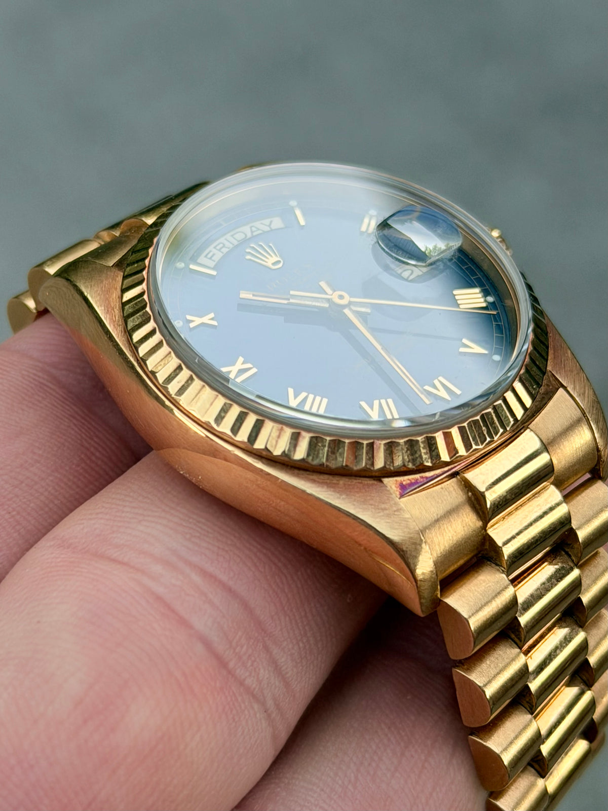 1983 Rolex Day-Date 36 | 18038 | Matte Blue Roman Dial
