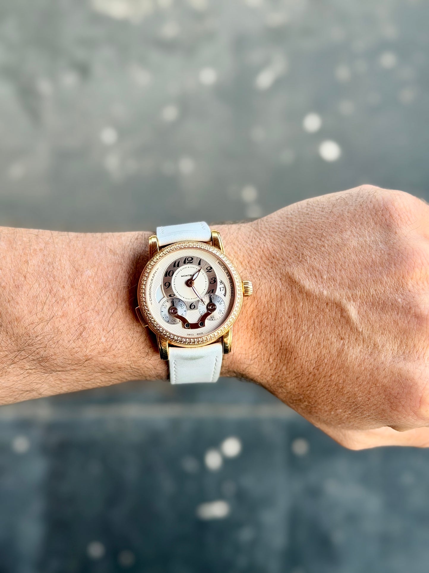 Montblanc Nicolas Rieussec Chronograph | 18k Rose Gold | Diamond Bezel
