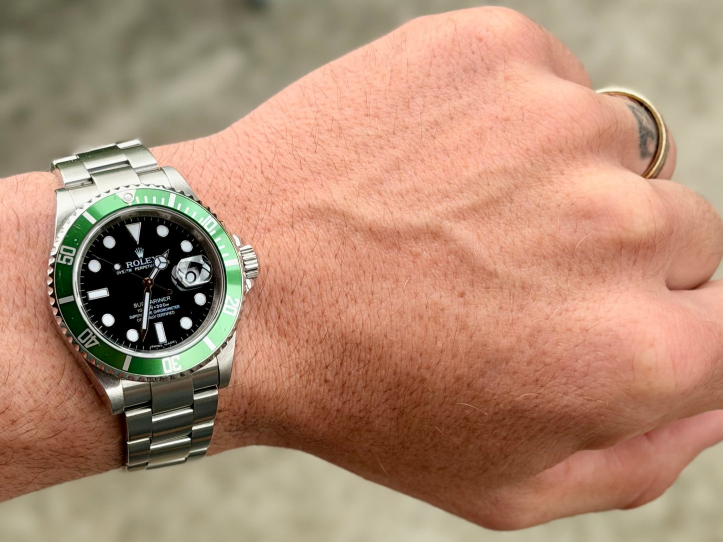 2010 Rolex Submariner 16610LV “Kermit” Full Set
