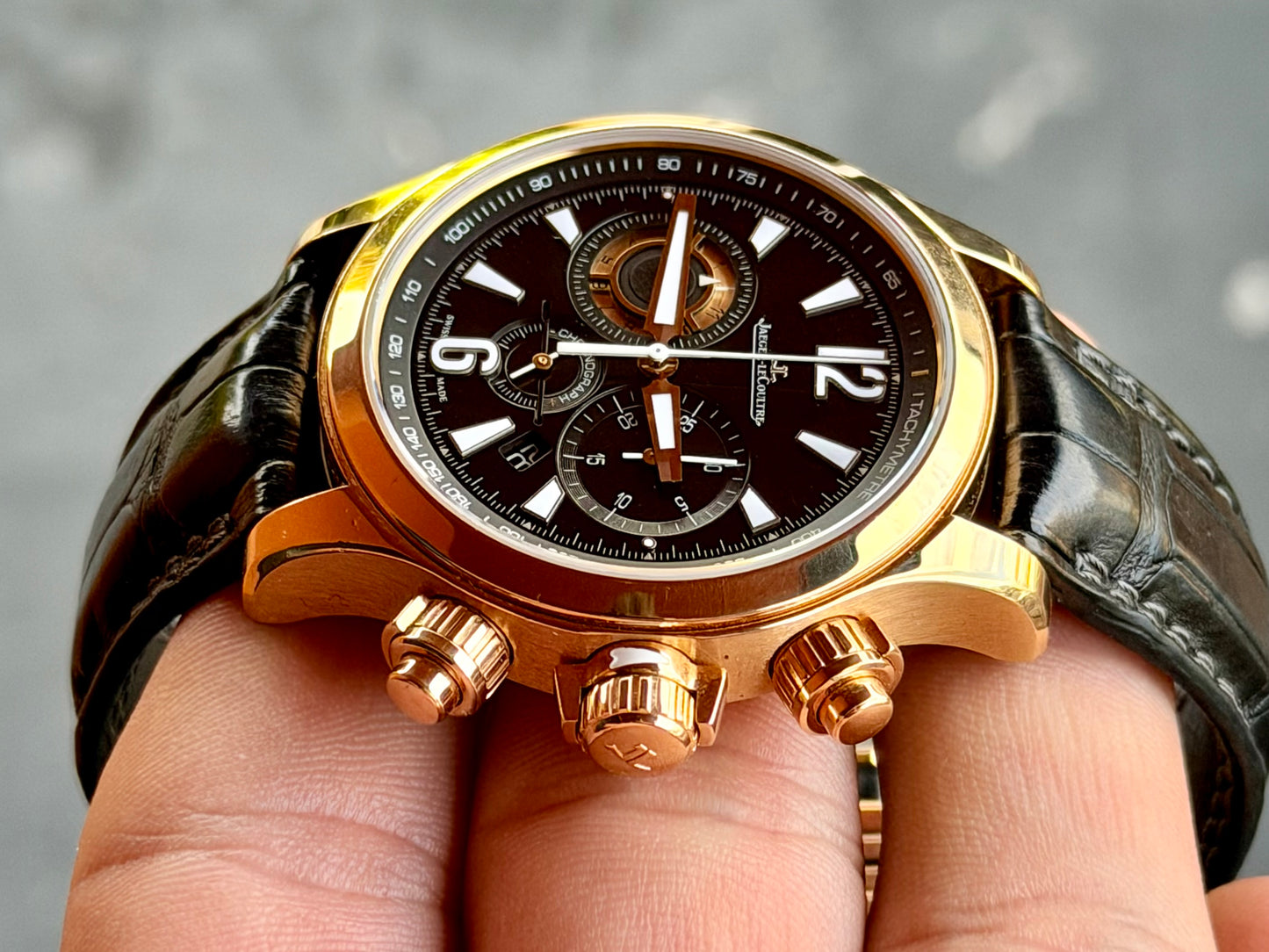 2012 Jaeger-LeCoultre Master Compressor Chronograph | Black Dial | 18k Rose Gold | Full Set | Q175.2.C1