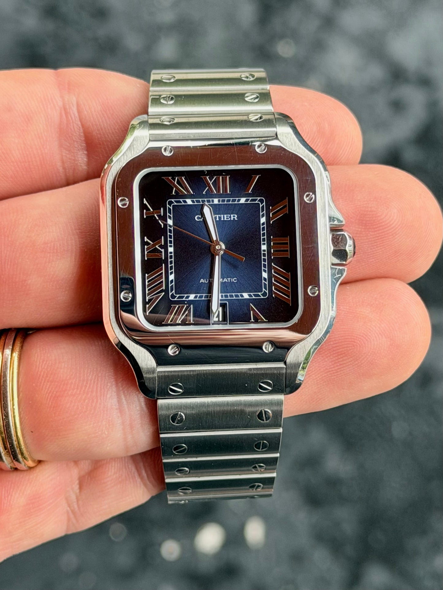 2024 Cartier Santos Large | Blue Dial | Full Set | WSSA0071