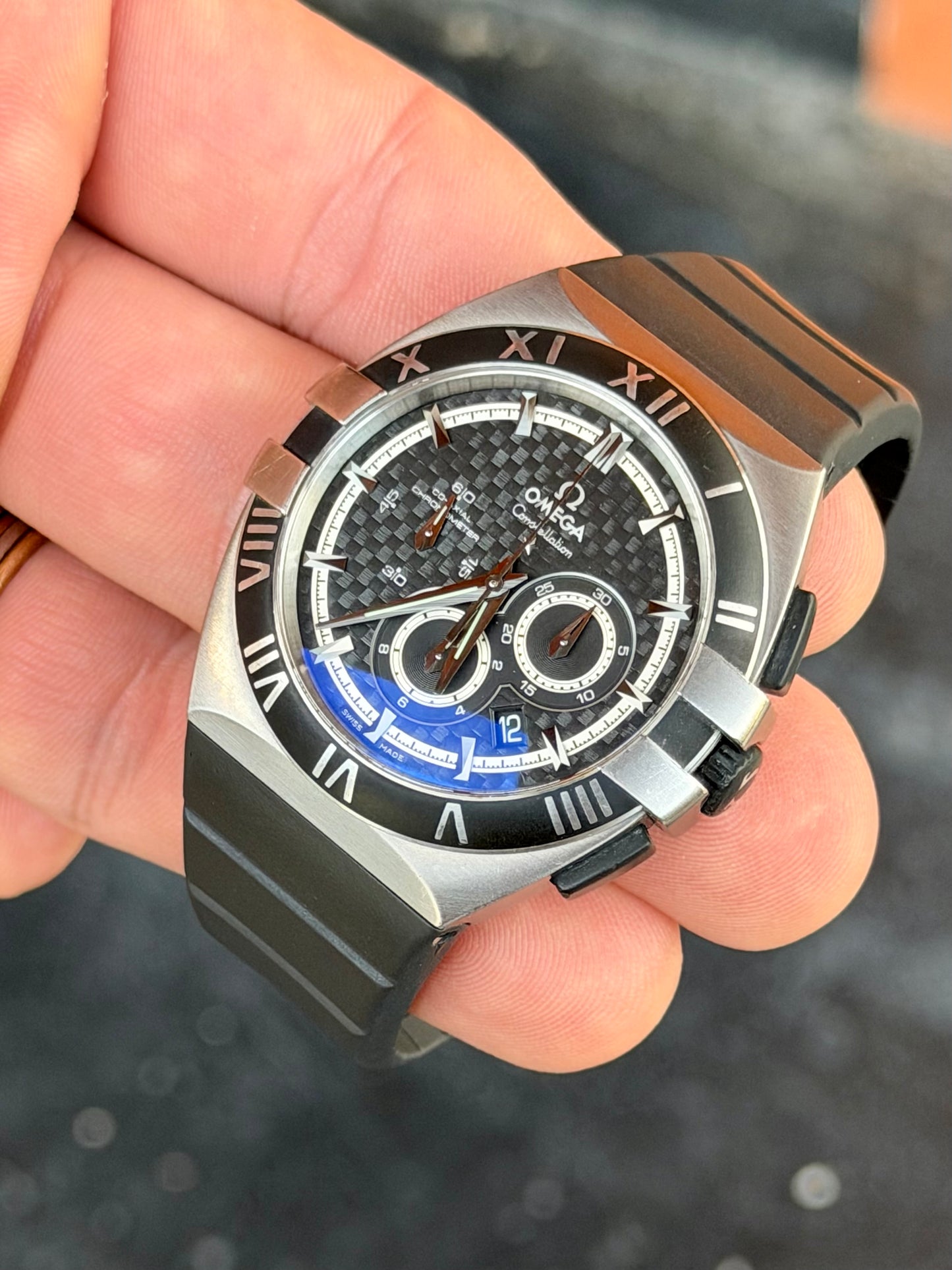 2008 Omega Constellation Double Eagle Co-Axial Chronograph | Mission Hills World Cup | 41mm Titanium | Full Set
