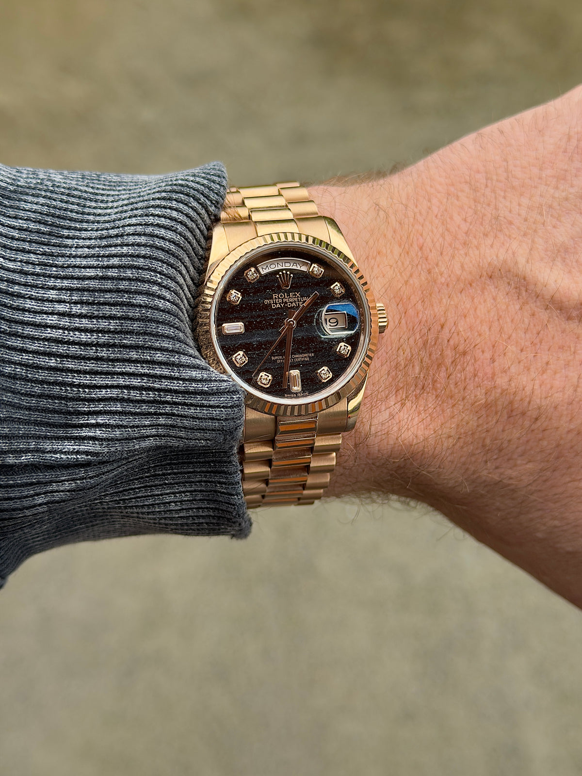 2016 Rolex Day-Date 36 | 118235 | Ferrite Diamond Dial | Full Set