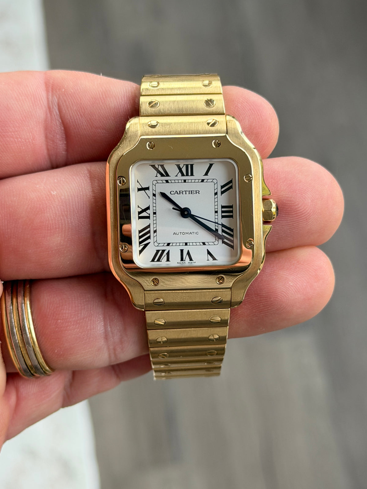 2025 Cartier Santos de Cartier Medium | WGSA0030 | 18K Yellow Gold | Full Set