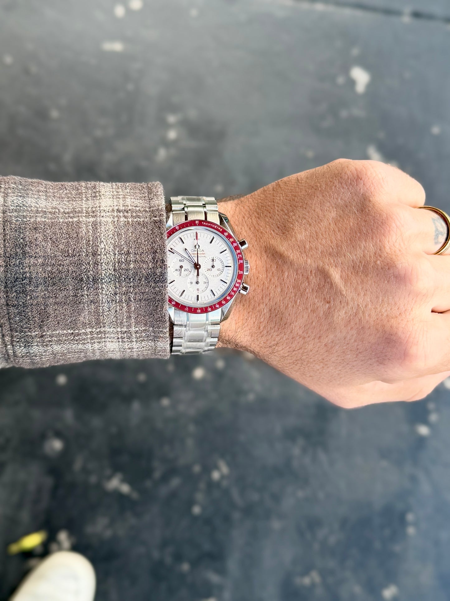 2021 Omega Speedmaster Tokyo “Rising Sun” | White Dial Red Bezel | Full Set