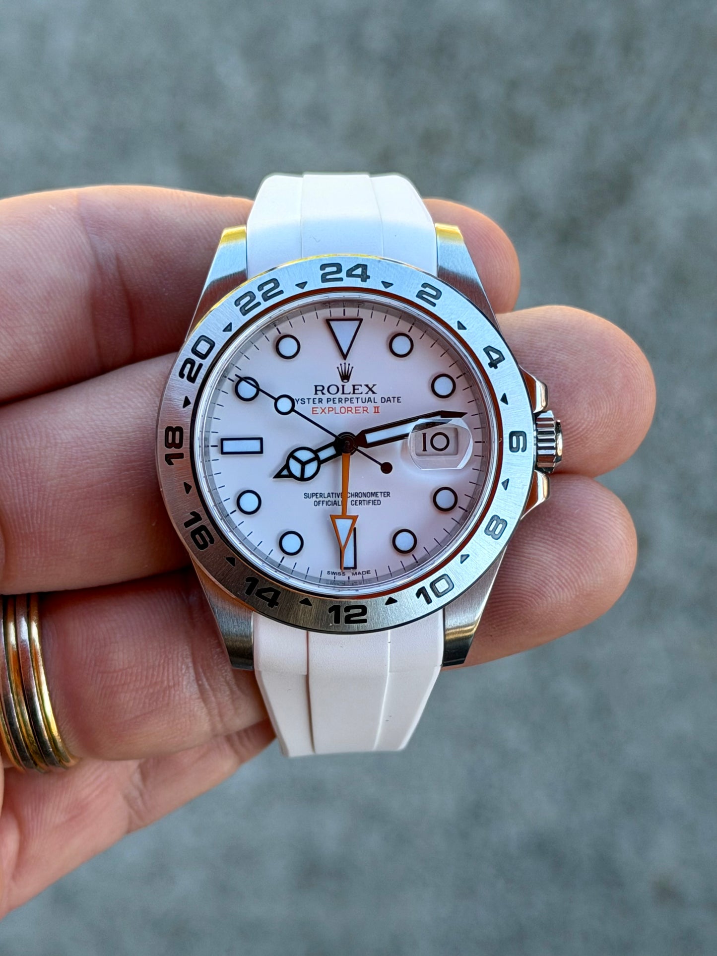 2017 Rolex Explorer Polar II - Full Set + White Rubber B
