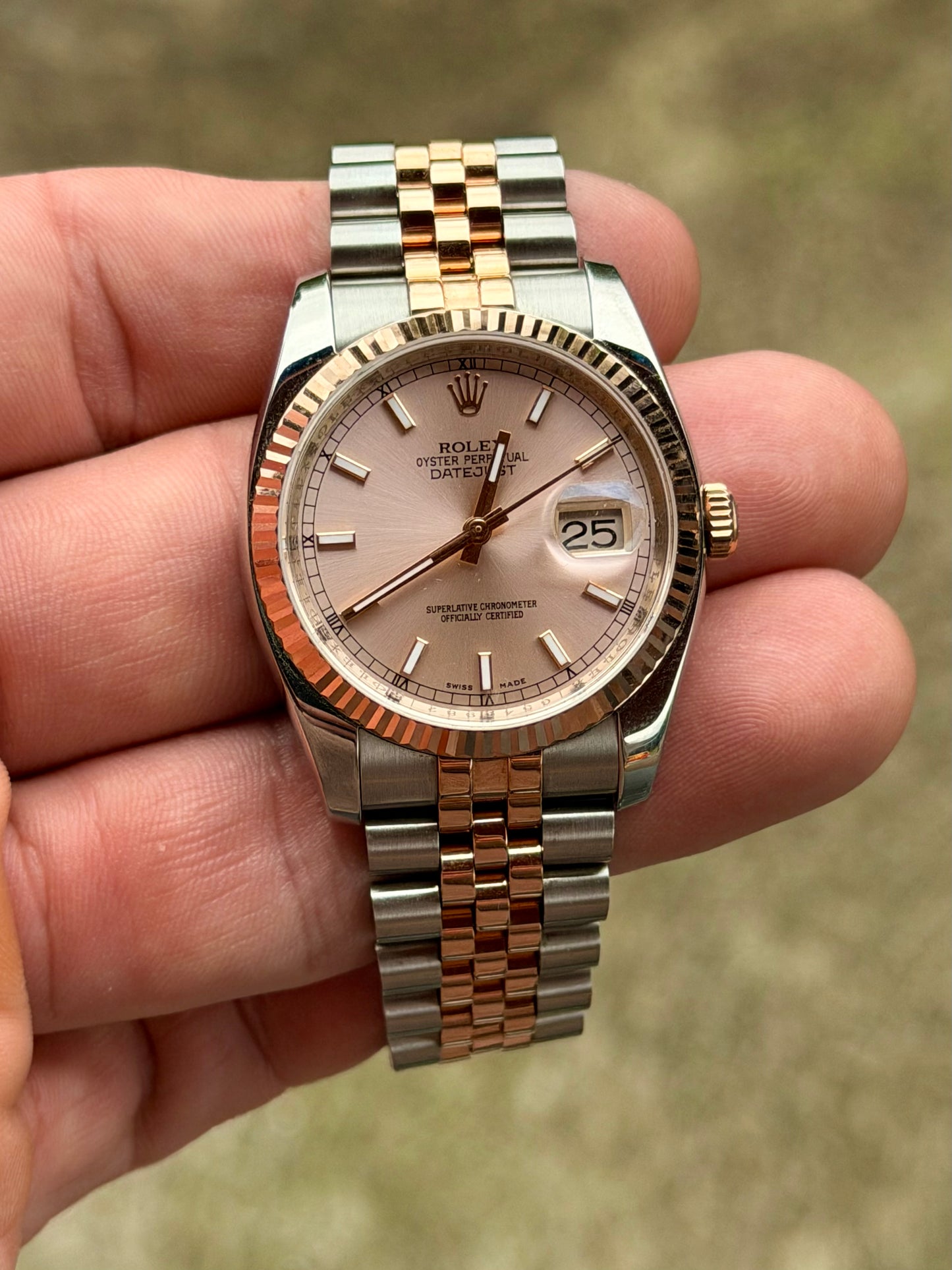 Rolex Datejust 36 | 116231 | Sundust | Rose Gold | Super Jubilee