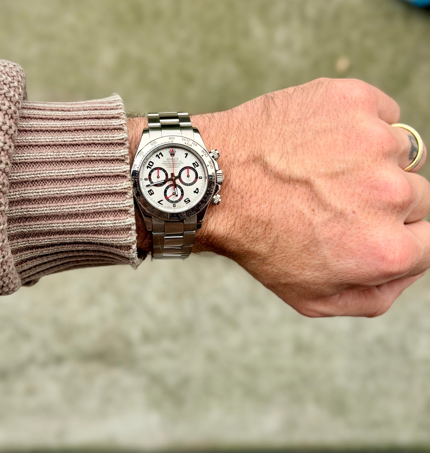 2009 Rolex Cosmograph Daytona 116509 | Solid 18k White Gold | Silver Panda Racing Dial | Watch + Box