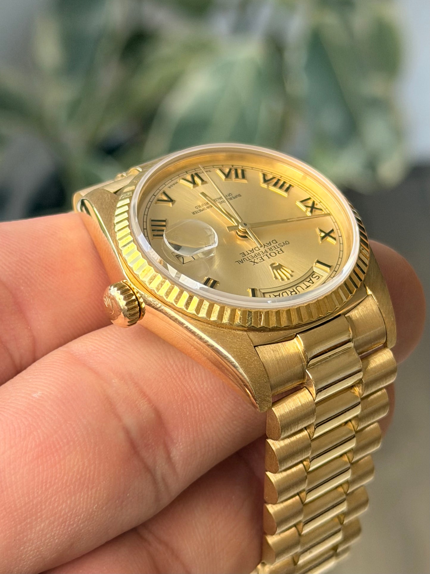 1984 Rolex Day-Date 36 | 18038 | Champagne Roman Dial