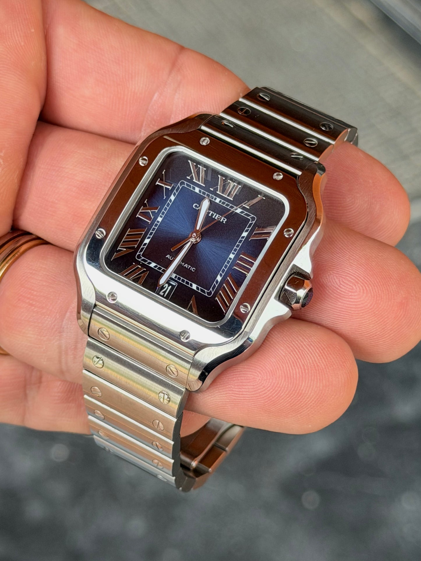 2024 Cartier Santos Large | Blue Dial | Full Set | WSSA0071