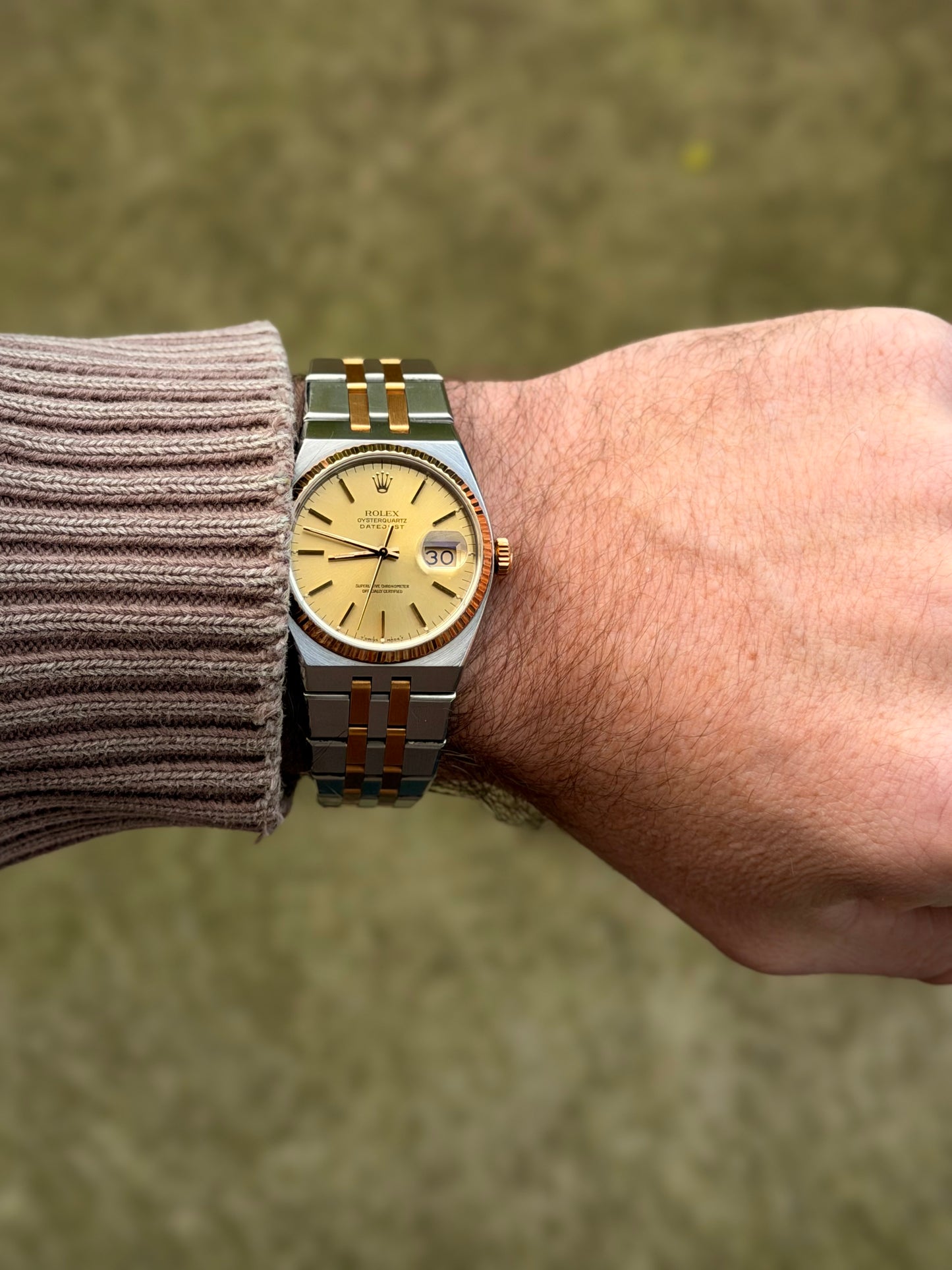 1986 Rolex Datejust OysterQuartz 17013 | Two Tone | 2020 Rolex Service