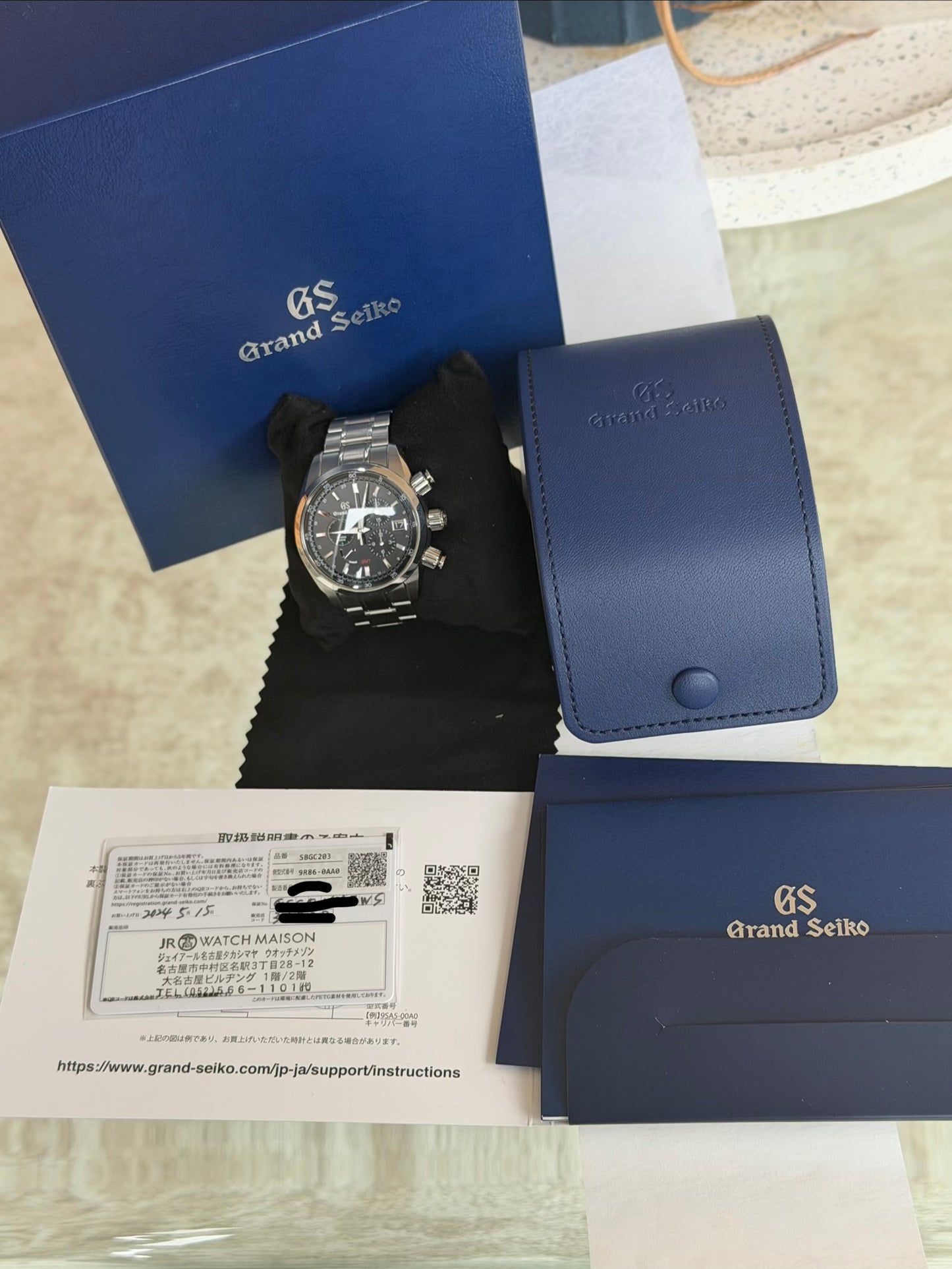 Grand Seiko Spring Drive Chronograph GMT SBGC203 | 2024 | Full Set