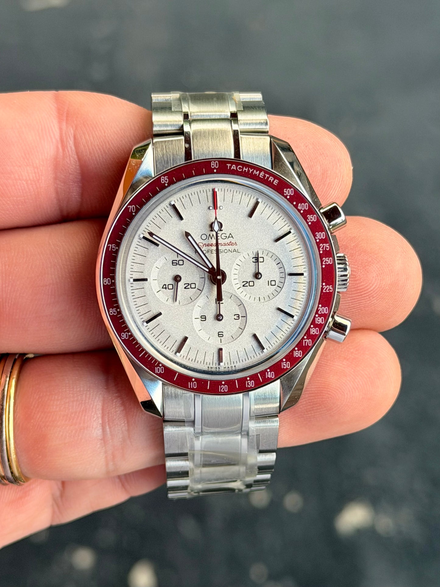 2021 Omega Speedmaster Tokyo “Rising Sun” | White Dial Red Bezel | Full Set