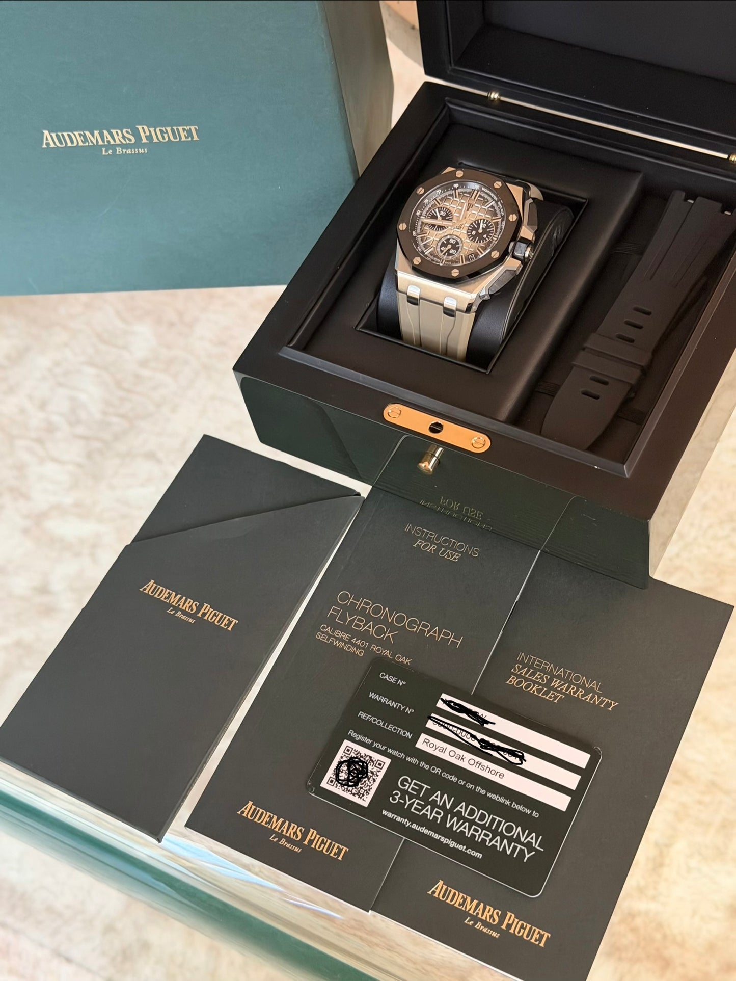 Audemars Piguet Royal Oak Offshore Chronograph 26420SO.OO.A600CA.01 | Smoked Taupe | Full Set
