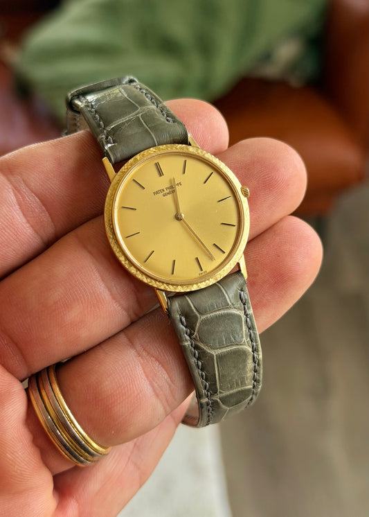 Circa 1970’s Patek Philippe 3520j Calatrava 18k Gold Manual Wind