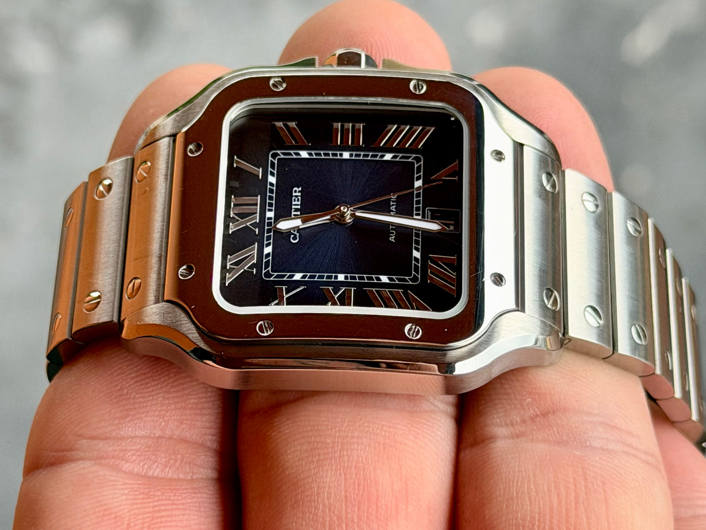 2024 Cartier Santos Large | Blue Dial | Full Set | WSSA0071