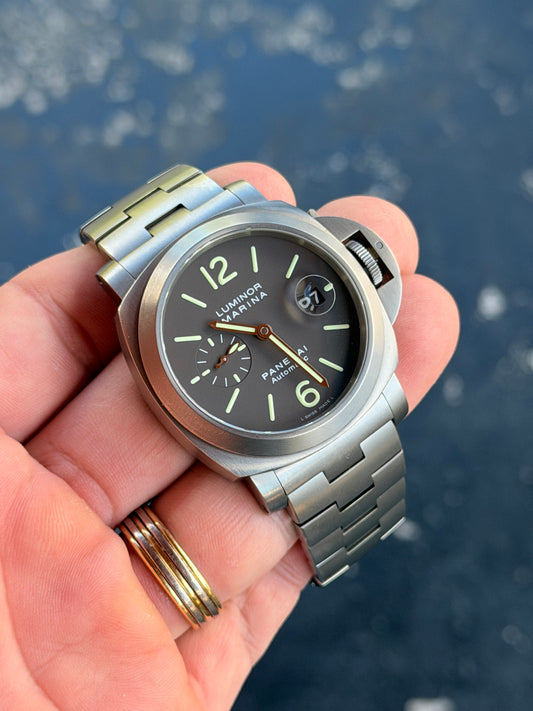2010 Panerai Luminor Marina Automatic Titanium | PAM00296 | Tobacco Dial | Full Set