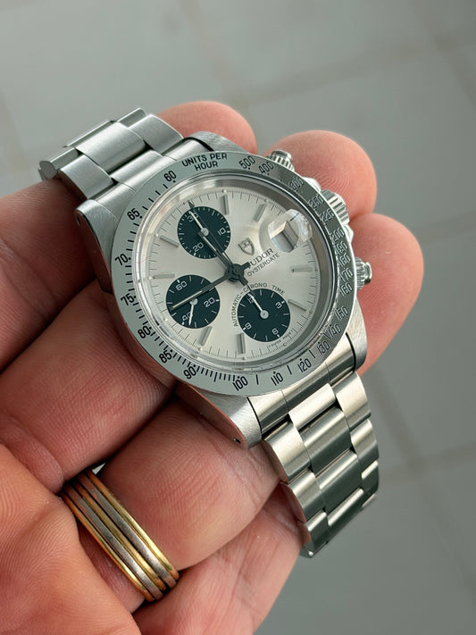 1993 Tudor Big Block Chronograph 79180 | Silver Panda Dial | Full Set