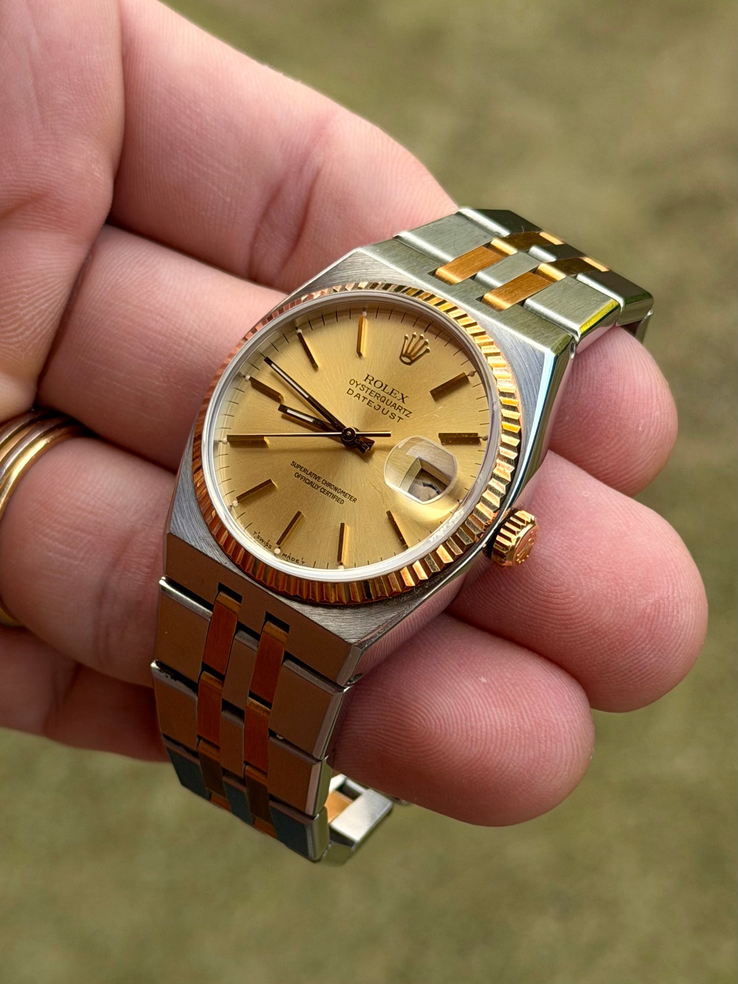 1986 Rolex Datejust OysterQuartz 17013 | Two Tone | 2020 Rolex Service