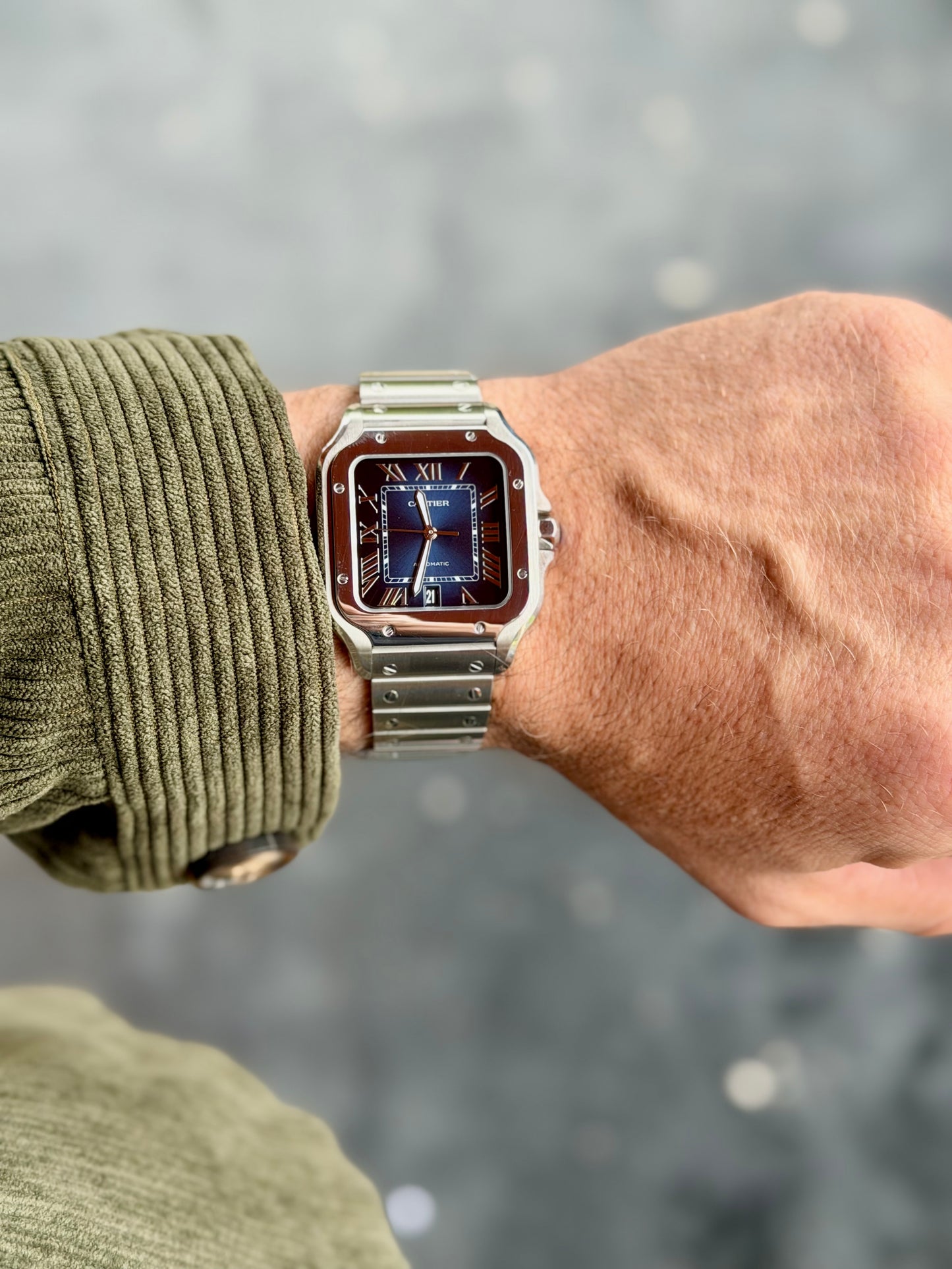 2024 Cartier Santos Large | Blue Dial | Full Set | WSSA0071
