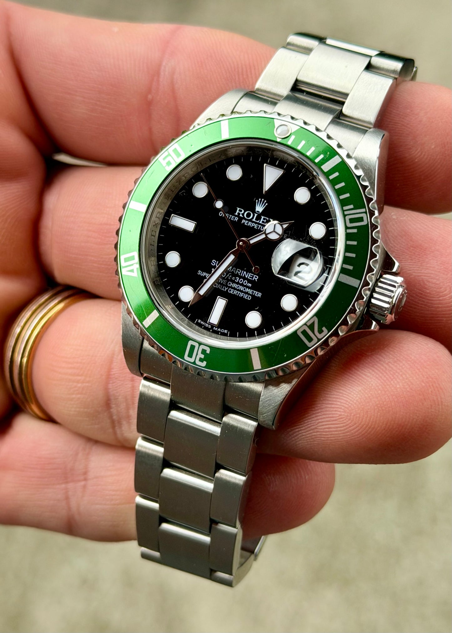 2010 Rolex Submariner 16610LV “Kermit” Full Set