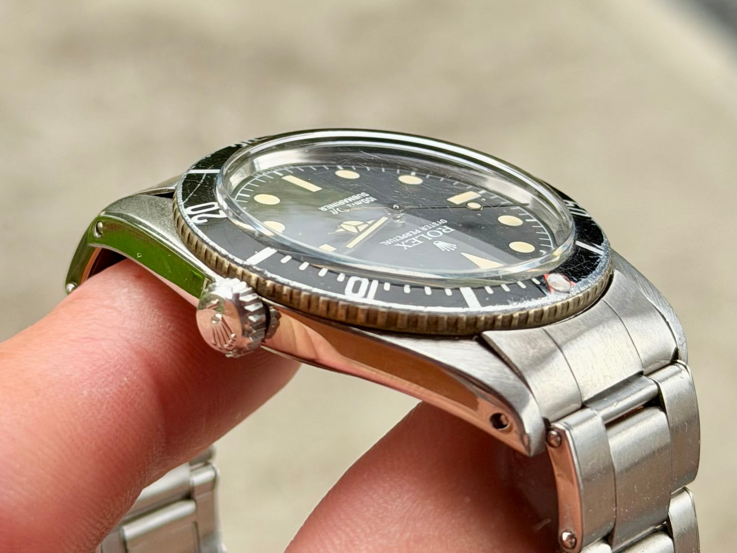 1958 Rolex Submariner 5508 with rare red hash insert