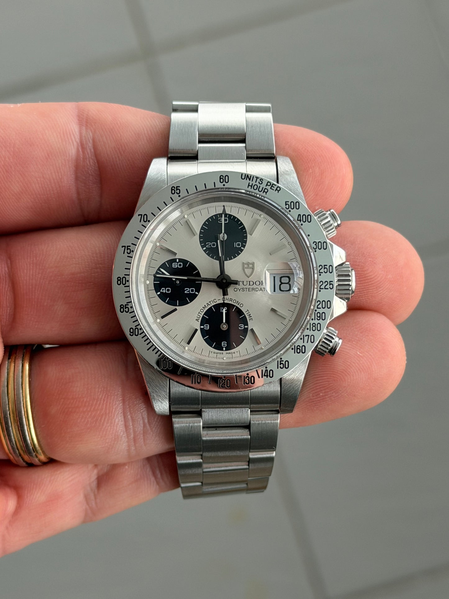 1993 Tudor Big Block Chronograph 79180 | Silver Panda Dial | Full Set