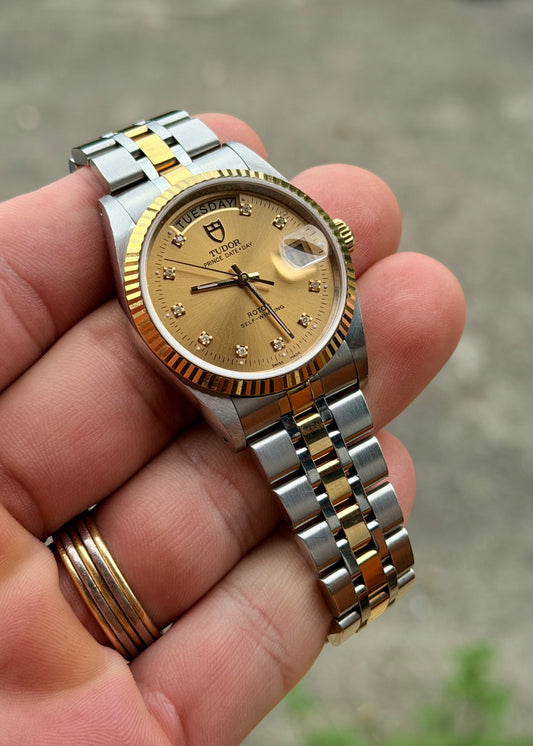 2017 Tudor Prince Date-Day | Diamond Dial | 18k Gold | Full Set