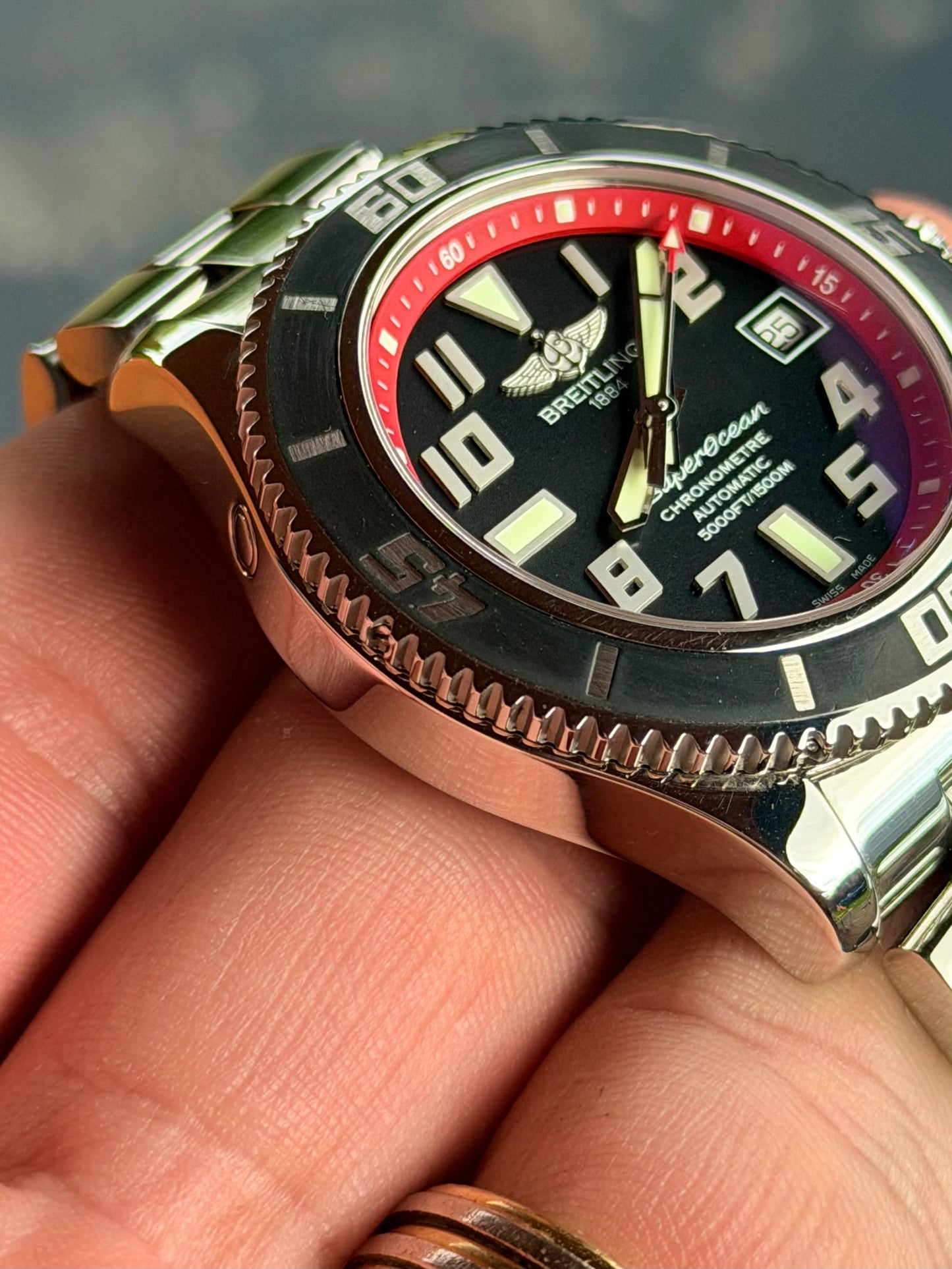 2011 Breitling Superocean Abyss Red | Full Set | A17364