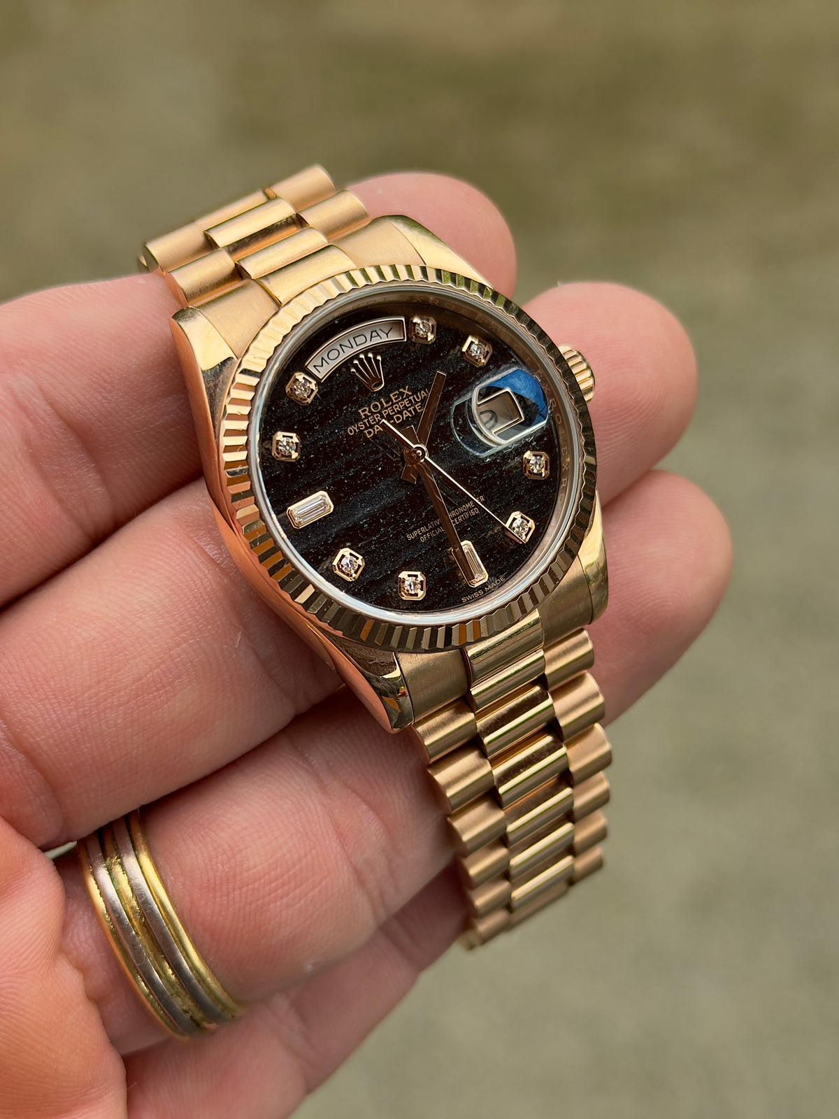 2016 Rolex Day-Date 36 | 118235 | Ferrite Diamond Dial | Full Set