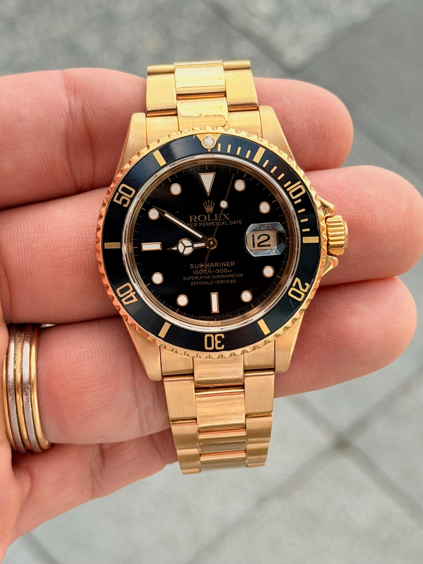1994 Rolex Submariner 16618 | Blacksy | 18k Solid Gold