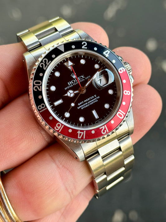 1998 Rolex GMT-Master II 16710 “Coke” | 40mm Steel | Box & Papers