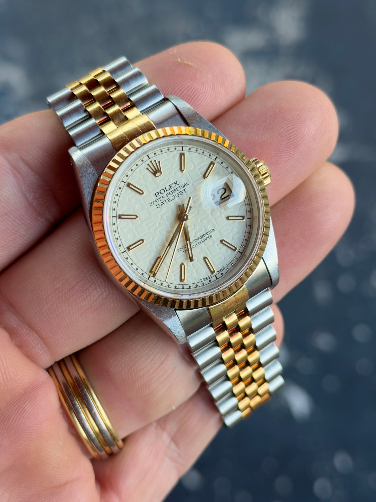 1991 Rolex Datejust 36 | 16233 | Ivory Anniversary Dial | X Serial