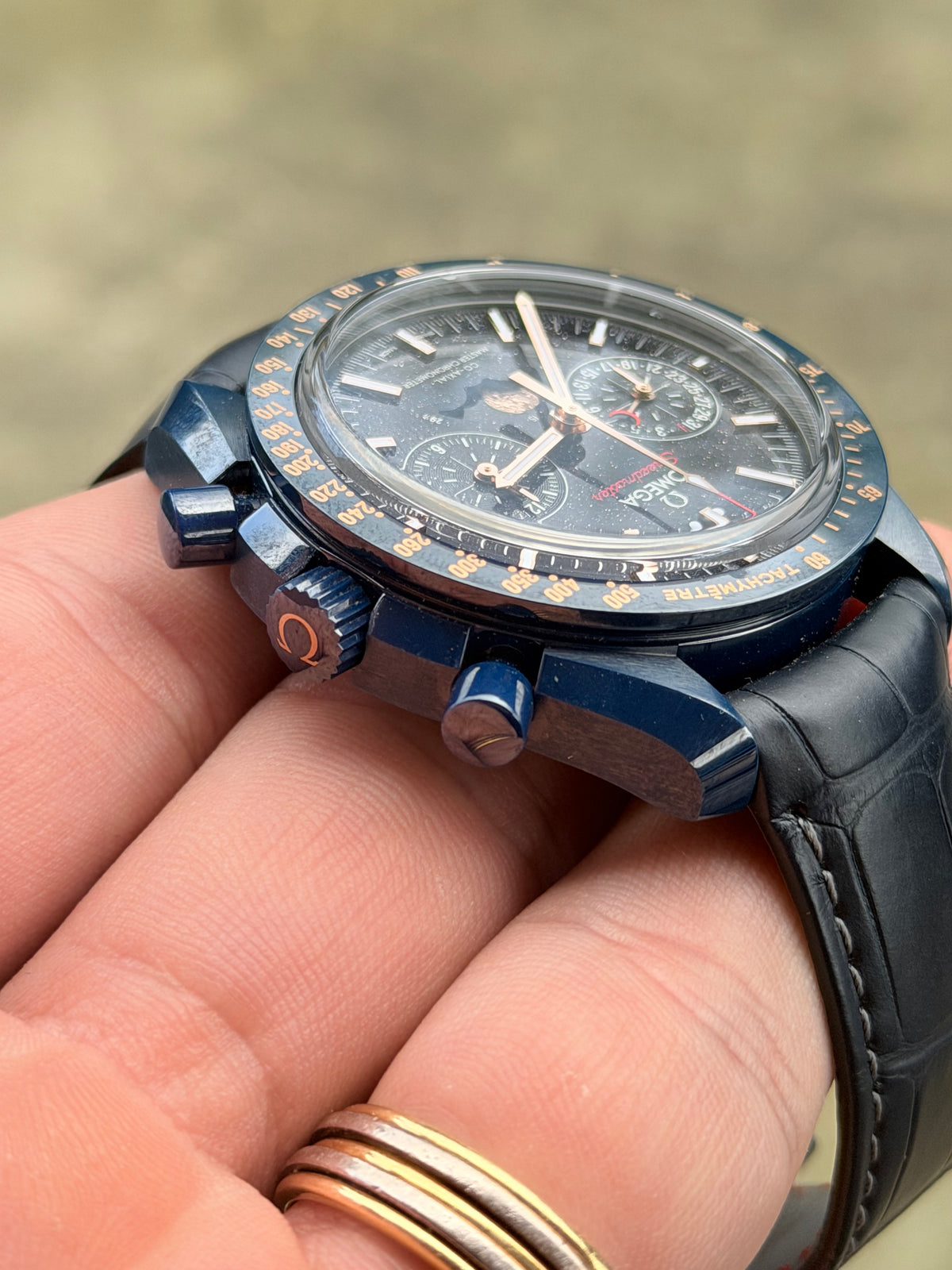 2025 Omega Speedmaster Blue Side of the Moon | Moonphase | Like New