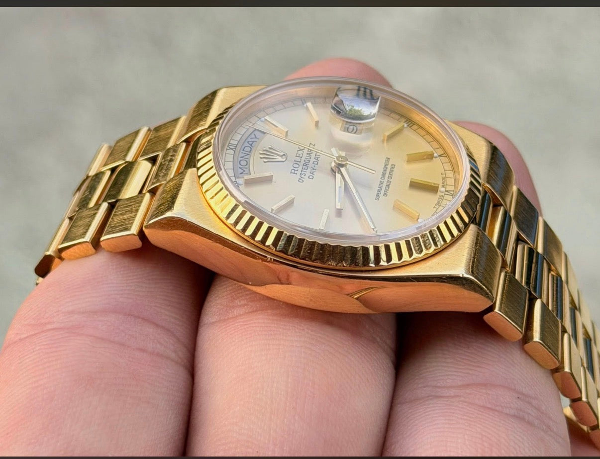1986 Rolex OysterQuartz Day-Date – 18k Yellow Gold