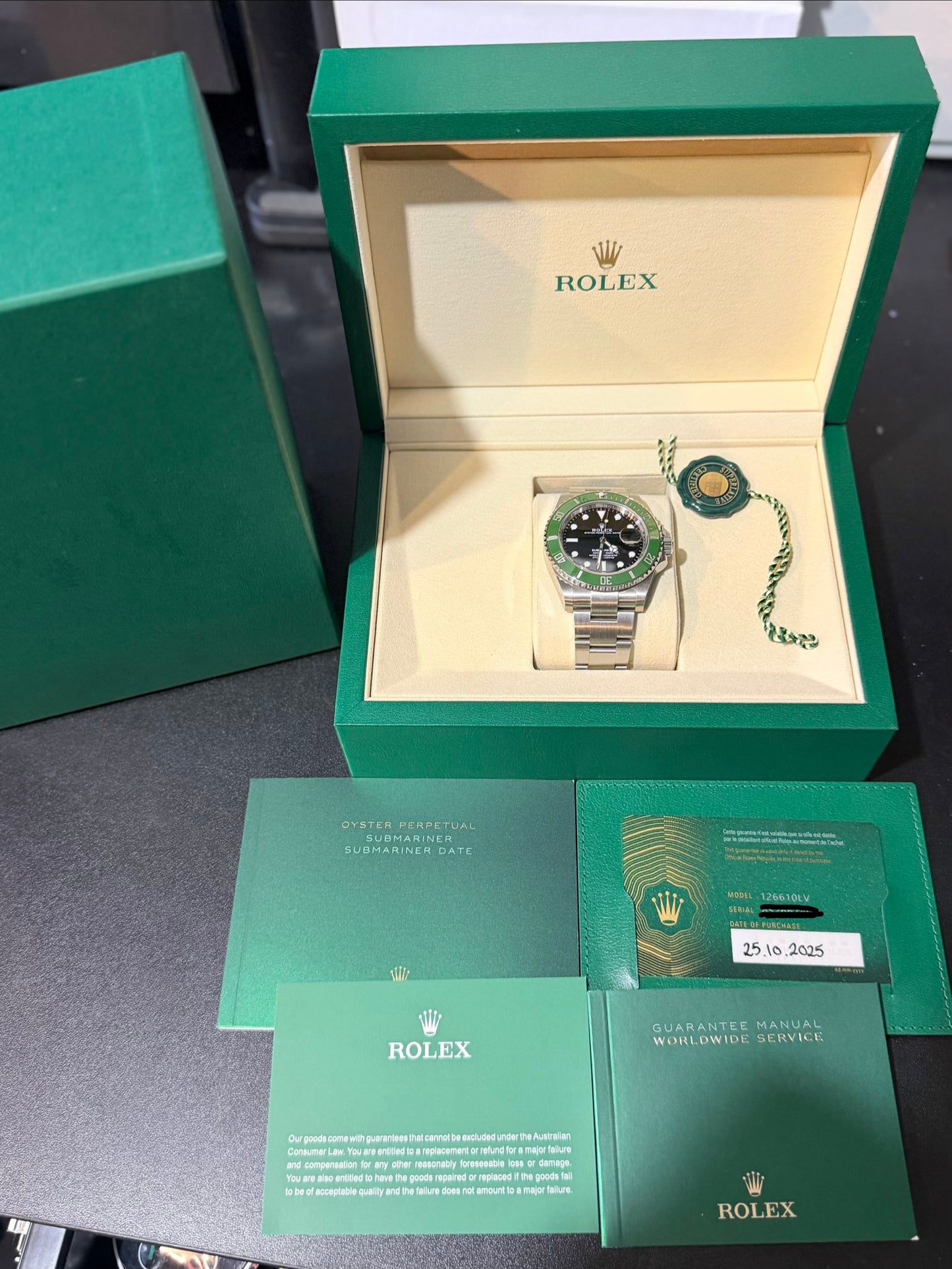 October 2025 Rolex Submariner Date “Starbucks” 126610LV | 41mm Steel | Full Set