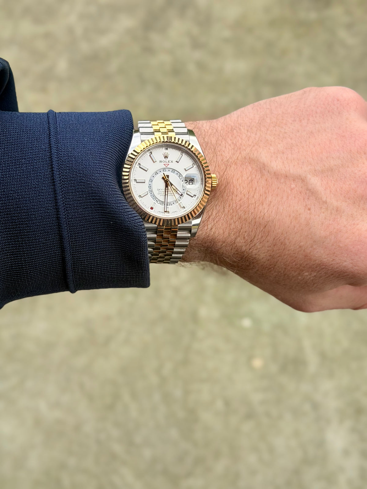 2022 Rolex Sky-Dweller | Two-Tone | White Dial | Jubilee | Full Set | Protective Stickers