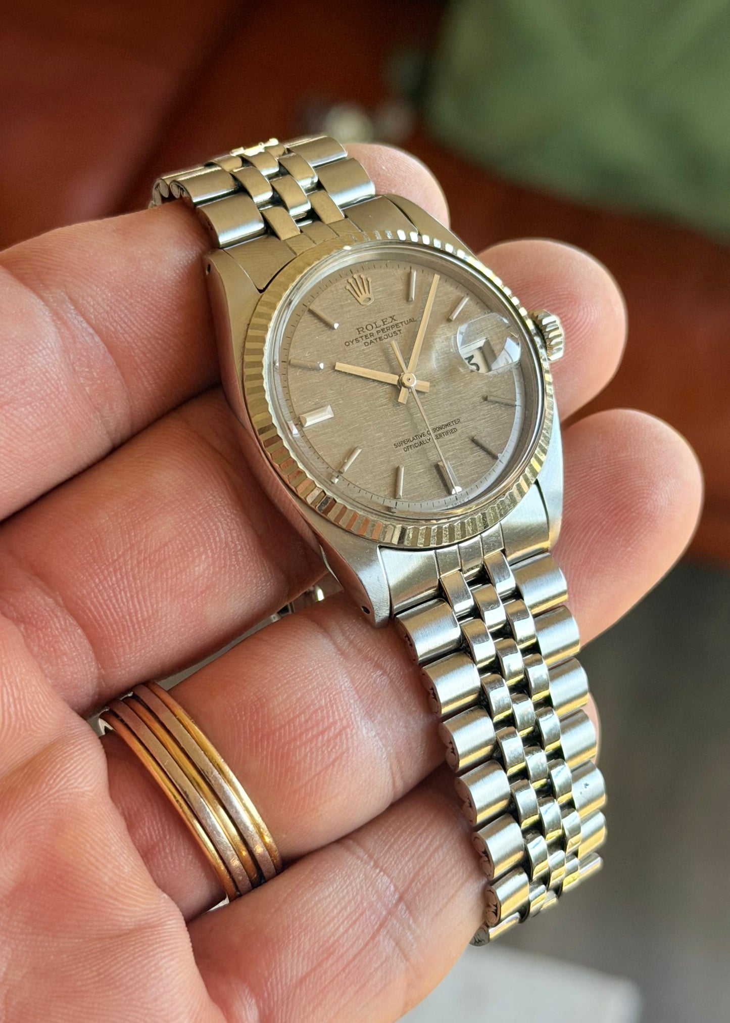 1972 Rolex DJ36 Silver Linen Dial 1601