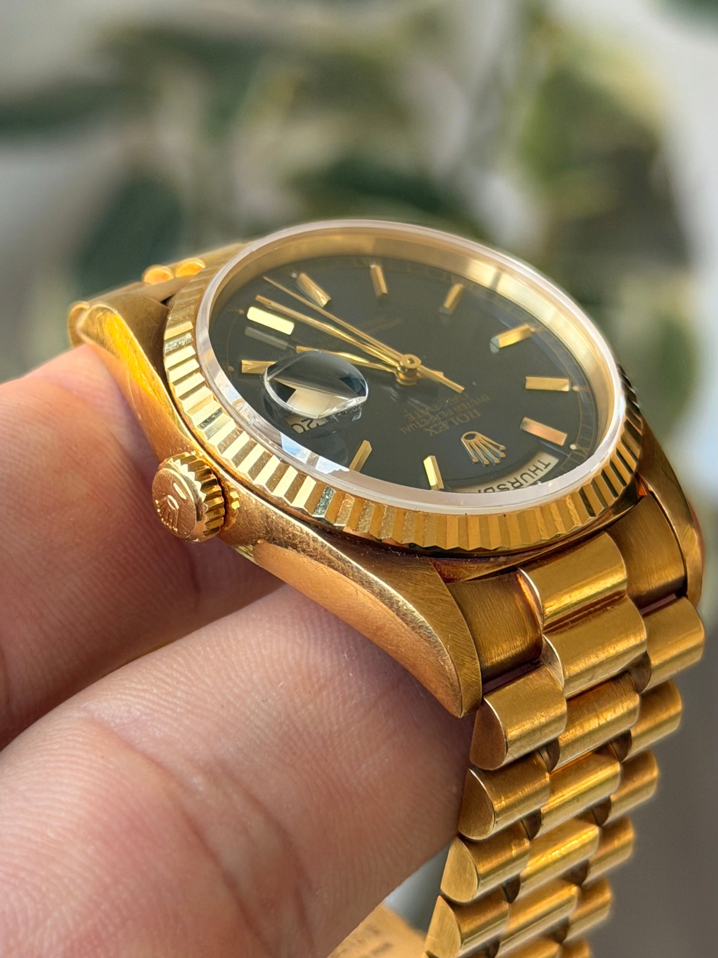 1995 Rolex Day-Date 36 | 18238 | Blue Stick Dial | W-Serial | French Delivery