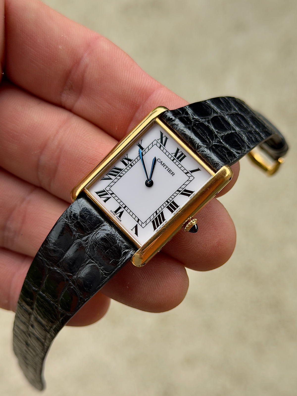 Circa 1976 Cartier Tank Louis Cartier XL Jumbo | 17002 | 18K Yellow Gold | Box & Booklets