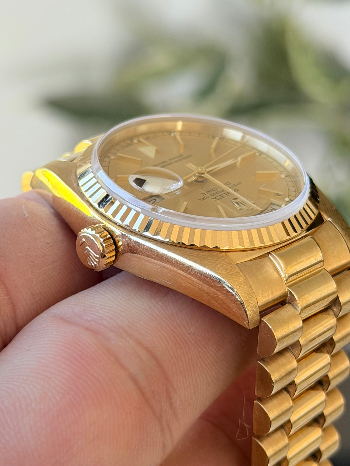Rolex Day-Date 36 | 18038 | Champagne Stick Dial