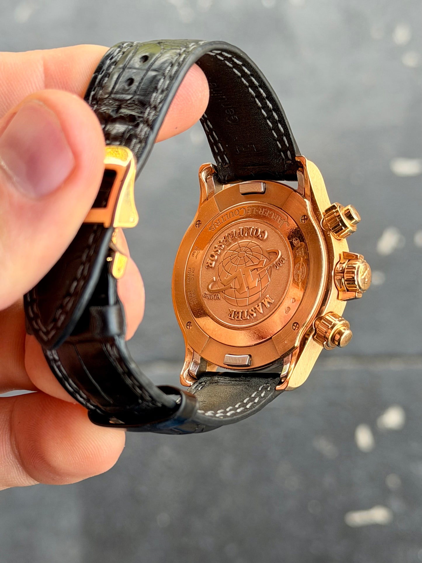 2012 Jaeger-LeCoultre Master Compressor Chronograph | Black Dial | 18k Rose Gold | Full Set | Q175.2.C1