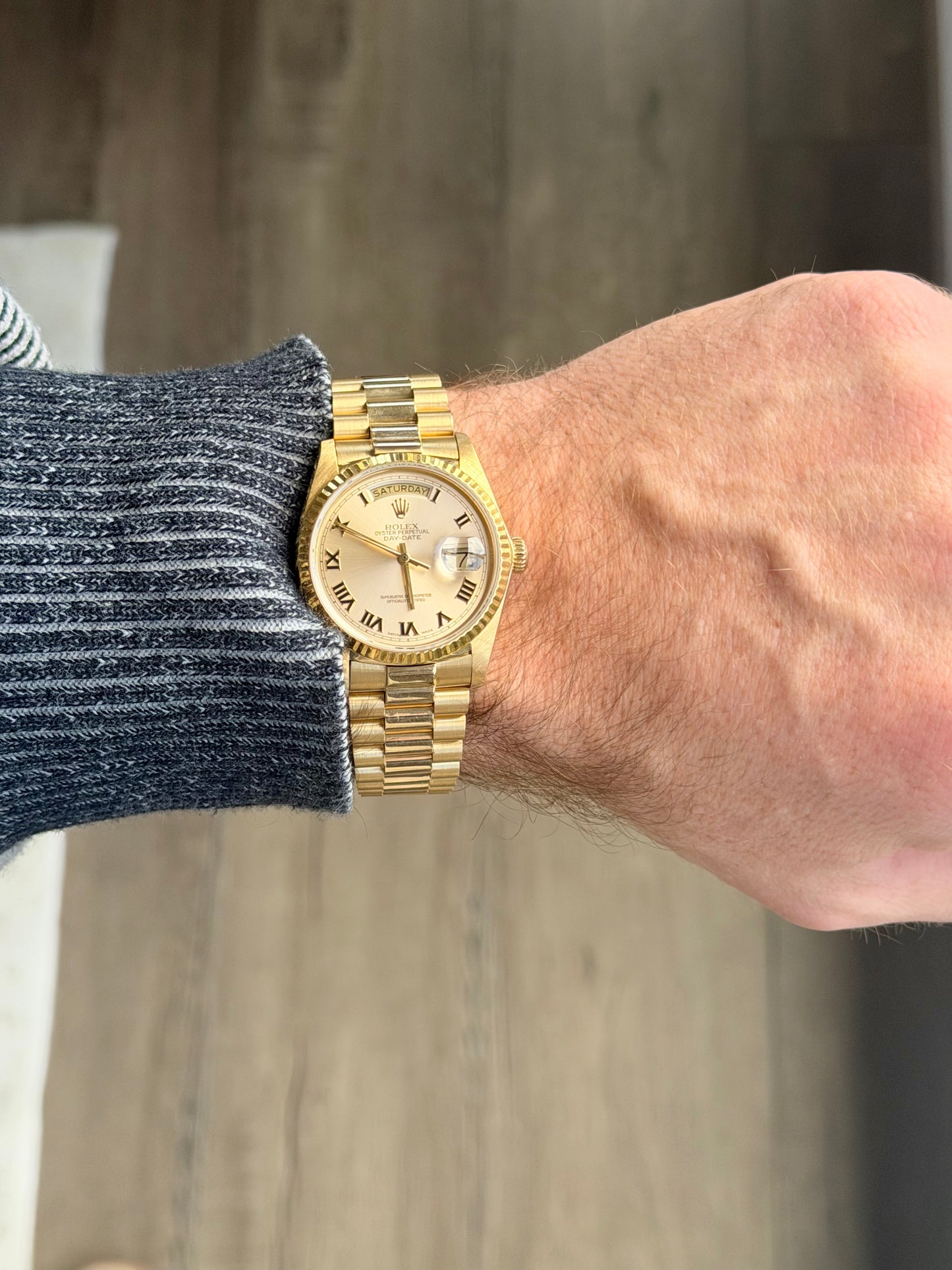 1984 Rolex Day-Date 36 | 18038 | Champagne Roman Dial
