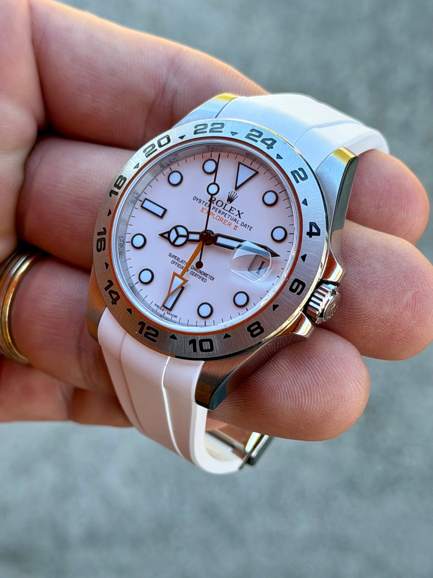 2017 Rolex Explorer Polar II - Full Set + White Rubber B